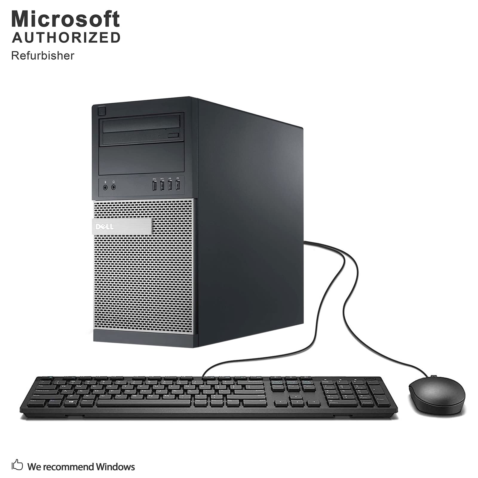 Dell Optiplex High Performance Desktop Computer Tower, Intel Quad Core i7 up to 3.8GHz, 16GB RAM, 512GB SSD, DVD, WiFi, VGA, DP, Windows 10 Pro 64 Bit-Multi-Language En/Sp/Fr(Renewed)