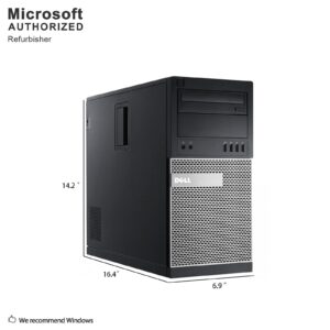 Dell Optiplex High Performance Desktop Computer Tower, Intel Quad Core i7 up to 3.8GHz, 16GB RAM, 512GB SSD, DVD, WiFi, VGA, DP, Windows 10 Pro 64 Bit-Multi-Language En/Sp/Fr(Renewed)