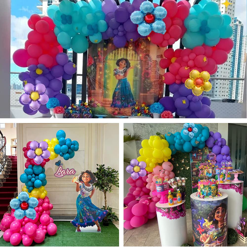 Magic Movie Party Supplies-168 Piece Balloons Garland Set Flower Aluminum Film Balloons for Birthday Kids Party, Shower, Celebration