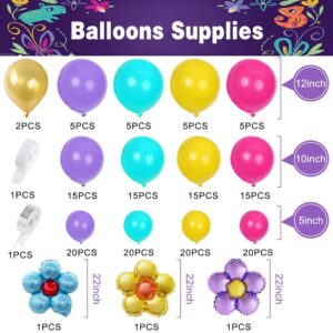 Magic Movie Party Supplies-168 Piece Balloons Garland Set Flower Aluminum Film Balloons for Birthday Kids Party, Shower, Celebration