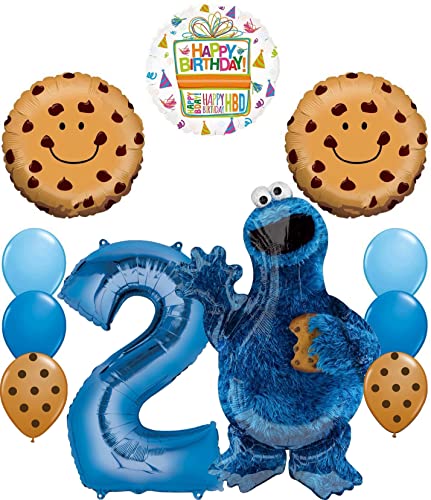 Cookie Monster 2nd Birthday Party Supplies 11 pc Balloon Bouquet Decorations