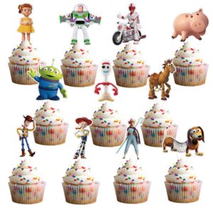 24pcs toy party cupcake toppers for children birthday party cake decorations party supply