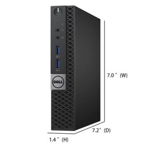 Dell Optiplex 7040 Micro Business Desktop Computer PC Intel 4-Core i5-6500T 2.5GHz Up to 3.1GHz 16GB DDR4 New 1TB NVMe M.2 SSD WiFi Bluetooth HDMI DP Windows 10 Pro Wireless Keyboard&Mouse(Renewed)