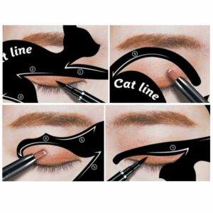 Alayna Eyeliner Stencils for Cat Eye Winged and Smokey Eyeshadow Applicators Shaper Tool Guide Sticker Eyebrow Pencil 10 Different Effects, 4 Pack