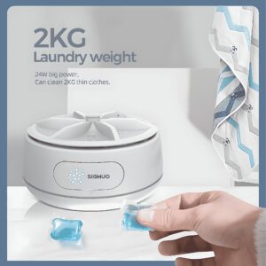 SIGMUO Sink Washing Machine | Mini Portable Washing Machine for Clothes and Dishes | 3 in 1 Portable Washer | For Traveling, Camping & Home | Ultrasonic Washer | USB Connector