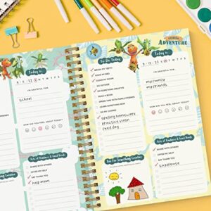 Bright Day Calendars Dino Train Kids Chore to Do List Daily Task Checklist Planner Time Management Notebook by Bright Day Cool Kids Room Non Dated Flex Cover Spiral Organizer 8.25 x 6.25