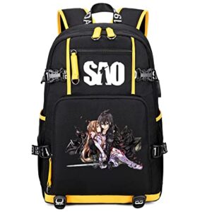 ISaikoy Anime Sword Art Online Backpack Bookbag Daypack School Bag Laptop Shoulder Bag N3