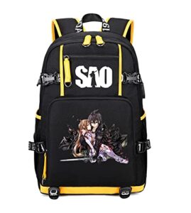 isaikoy anime sword art online backpack bookbag daypack school bag laptop shoulder bag n3