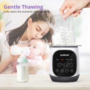 Fast Baby Bottle Warmer, 7-in-1 Bottle Warmer for Breastmilk and Formula, Food Jars, Breastmilk Bags, Fast Heating & Defrosting BPA-Free with LCD Display, Timer, Accurate Temperature Control