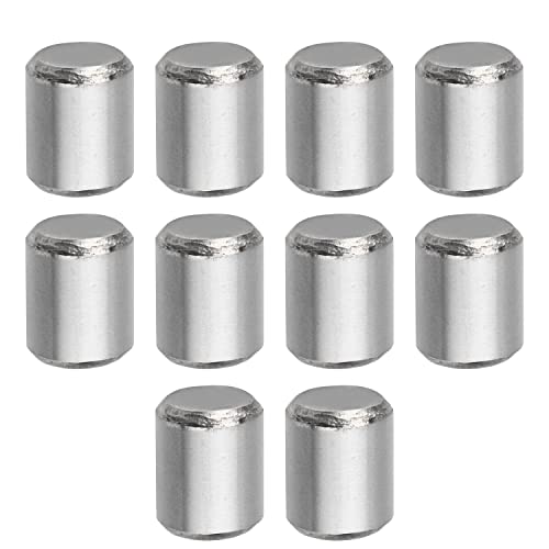 Bettomshin 10Pcs 0.31" x 0.39" (DxH) 304 Stainless Steel Dowel Pin Cylindrical Dowel Pins 8x10mm Shelf Pegs for Metal Devices Furniture Installation Wood Bunk Bed Support Shelves Silver Tone