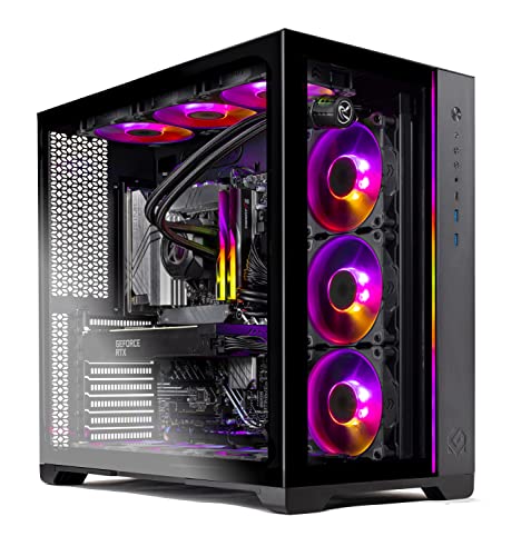 Skytech Gaming Prism II Gaming PC Desktop – INTEL Core i9 12900K 3.2 GHz, RTX 3090, 1TB NVME Gen4 SSD, 32G DDR5 RGB, 850W GOLD PSU, 360mm AIO, AC Wi-Fi, Windows 10 Home 64-bit