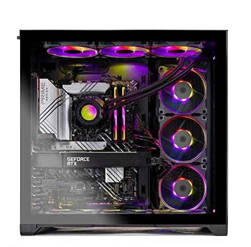 Skytech Gaming Prism II Gaming PC Desktop – INTEL Core i9 12900K 3.2 GHz, RTX 3090, 1TB NVME Gen4 SSD, 32G DDR5 RGB, 850W GOLD PSU, 360mm AIO, AC Wi-Fi, Windows 10 Home 64-bit