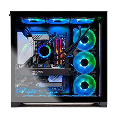 Skytech Gaming Prism II Gaming PC Desktop – INTEL Core i9 12900K 3.2 GHz, RTX 3090, 1TB NVME Gen4 SSD, 32G DDR5 RGB, 850W GOLD PSU, 360mm AIO, AC Wi-Fi, Windows 10 Home 64-bit