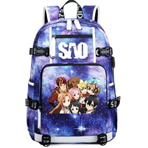 ISaikoy Anime Sword Art Online Backpack Bookbag Daypack School Bag Laptop Shoulder Bag M16