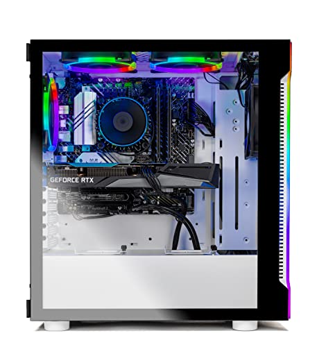 Skytech Gaming Skytech Archangel Gaming PC Desktop – Intel Core i5 12400F 2.5 GHz, RTX 3060, 1TB NVME SSD, 16G DDR4 3200, 600W Gold PSU, AC Wi-Fi, Windows 11 Home 64-bit