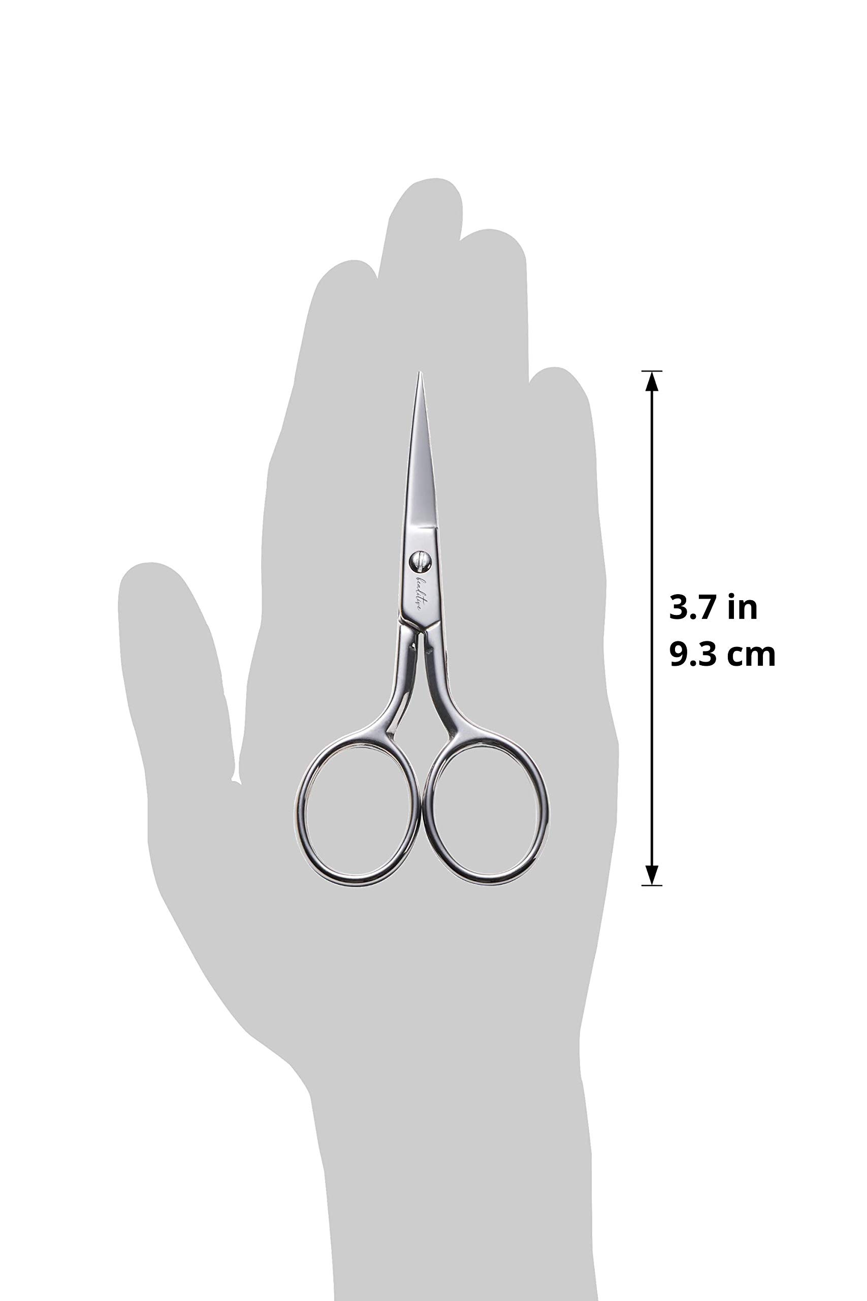 Beaditive Classic Embroidery Scissors with Leather Sheaths - Sewing, Embroidery, Crafting - Stainless Steel Pink