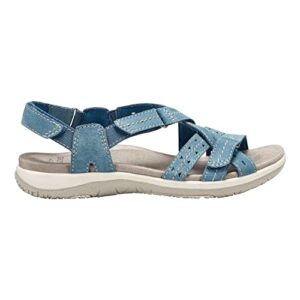 Earth Origins Women’s Sammie, Sandals for Casual, Everyday - Teal - 8 Wide