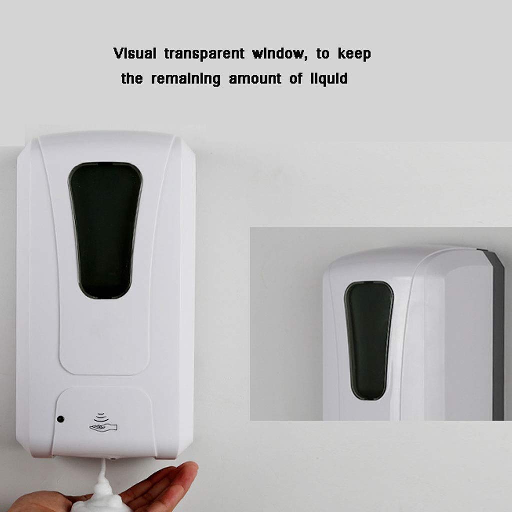 FKJLUN Hand Soap Dispenser Pump Hotel Automatic Sensor Soap Dispenser Wall-Mounted Punch-Free Bathroom Smart Foam Wash Mobile Phone Hand Sanitizer Box Hand Lotion Bottle for Bathroom (Color : B)