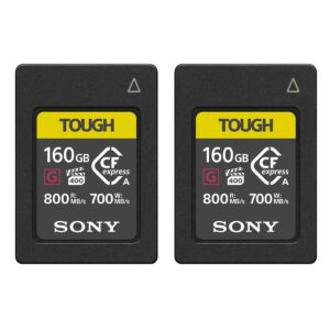 sony cfexpress type a 160gb memory card (2-pack) bundle (2 items)