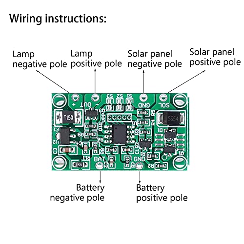 3.2V 3.7V Solar Charge Controller Board Lithium Battery Charging Controller Auto ON/Off Light Control Switch for Solar Energy Single and Double Side Lights, Flash Lights, Landscape Lights