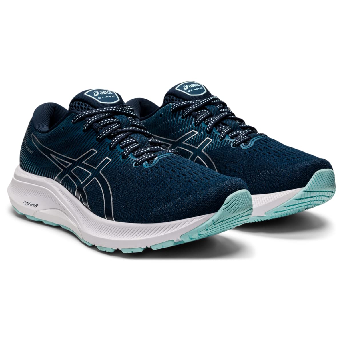 ASICS Women's GT-4000 3 Running Shoes, 8, French Blue/Pure Silver