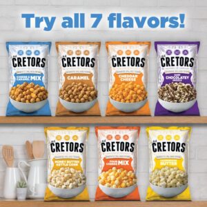 G.H. Cretors’ Gourmet Caramel Corn Popcorn – Irresistible Cheese & Rich Caramel Flavor in Convenient Individual Bags, 7.5 Oz (6 Pack)