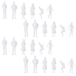 painted people figures plastic lifelike models white miniature figurine people scale models 50pcs different