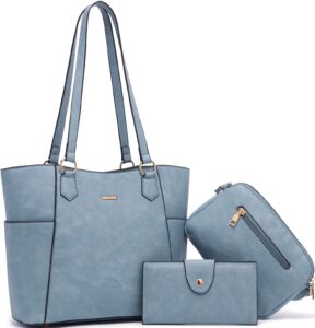 tote handbags for women purse and wallet set large shoulder bags crossbody purses satchel light blue