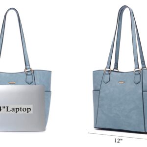 Tote Handbags for Women Purse and Wallet Set Large Shoulder Bags Crossbody Purses Satchel Light Blue