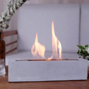 brian & dany portable tabletop alcohol fireplace indoor/outdoor - 15 x 3.3 x 8.5 inch