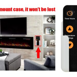 Compatible with Heat Surge Electric Fireplace Stove Heater Infrared Remote Control MV.3 Mini Glo Efficiency Standard Item # 30000769