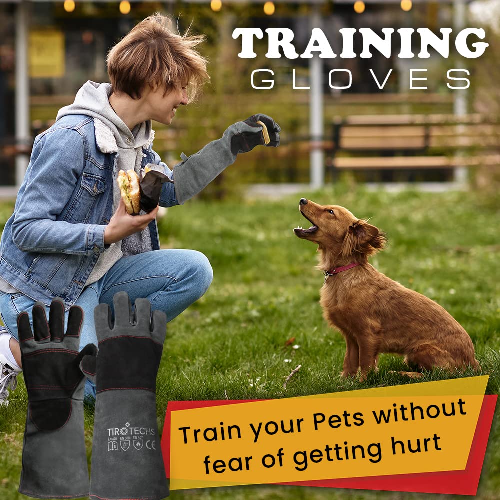 TIROTECHS Bite Proof Animal Handling Gloves, Bite Proof Gloves, Dog Bite Gloves, Dog Bite Proof Gloves, Anti Dog Bite Gloves, Cat Gloves Bite Proof, Cat Grooming Gloves