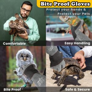 TIROTECHS Bite Proof Animal Handling Gloves, Bite Proof Gloves, Dog Bite Gloves, Dog Bite Proof Gloves, Anti Dog Bite Gloves, Cat Gloves Bite Proof, Cat Grooming Gloves