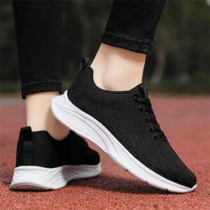 Tumuju Womens Running Shoes Walking Tennis Shoes Workout Lightweight Casual Sneakers for Gym Travel Work Memory Foam Fashion Shoes Black