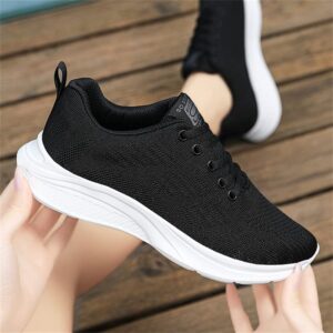 Tumuju Womens Running Shoes Walking Tennis Shoes Workout Lightweight Casual Sneakers for Gym Travel Work Memory Foam Fashion Shoes Black