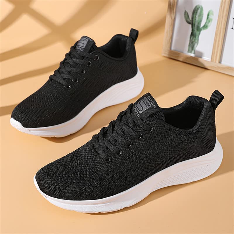 Tumuju Womens Running Shoes Walking Tennis Shoes Workout Lightweight Casual Sneakers for Gym Travel Work Memory Foam Fashion Shoes Black