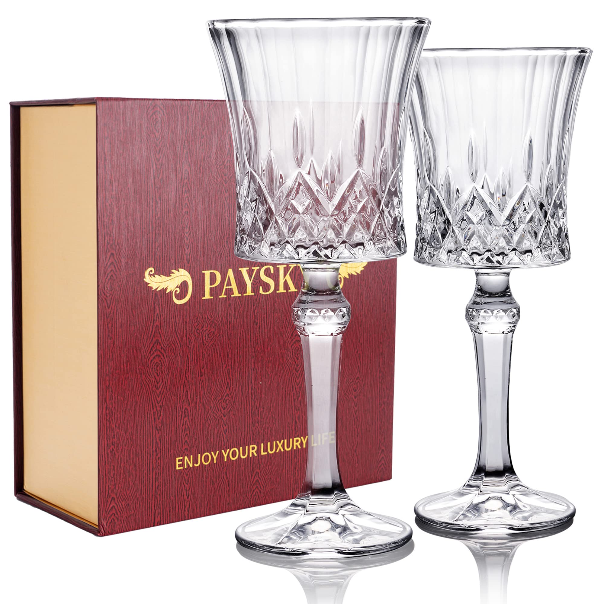 Paysky Wine Glasses Set of 2, Large Red Wine or White Wine Glass Gifts for Valentine's Day, Anniversary, Birthday -10 OZ…
