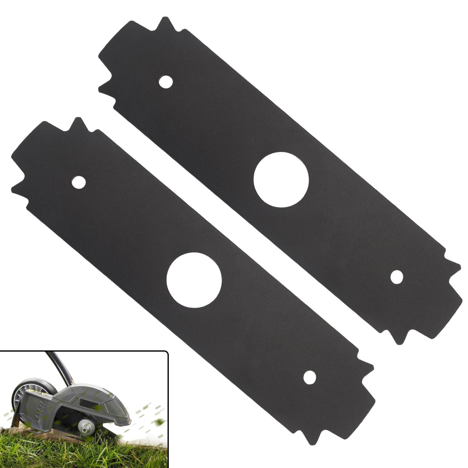 LIZEWEI 2-Pack AC04215 8" Reversible Heavy Duty Hardened Steel Edger Blade Expand-It - Compatible with Ryobi UT50500, UT15518, RY15518, RYEDG11, P2310 and P2300B Heavy Duty Edger (818-928)