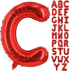 lovoir 40 inch large red letter c balloons big size jumbo mylar foil helium balloon for birthday party celebration decorations alphabet red c