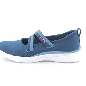 Ryka Womens Molly Fitness Lifestyle Slip-On Sneakers Navy 10 Wide (C,D,W)