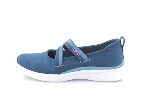 Ryka Womens Molly Fitness Lifestyle Slip-On Sneakers Navy 10 Wide (C,D,W)