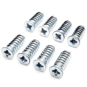 replacementscrews flat head euro screws compatible with ikea part 100372 (pack of 8)