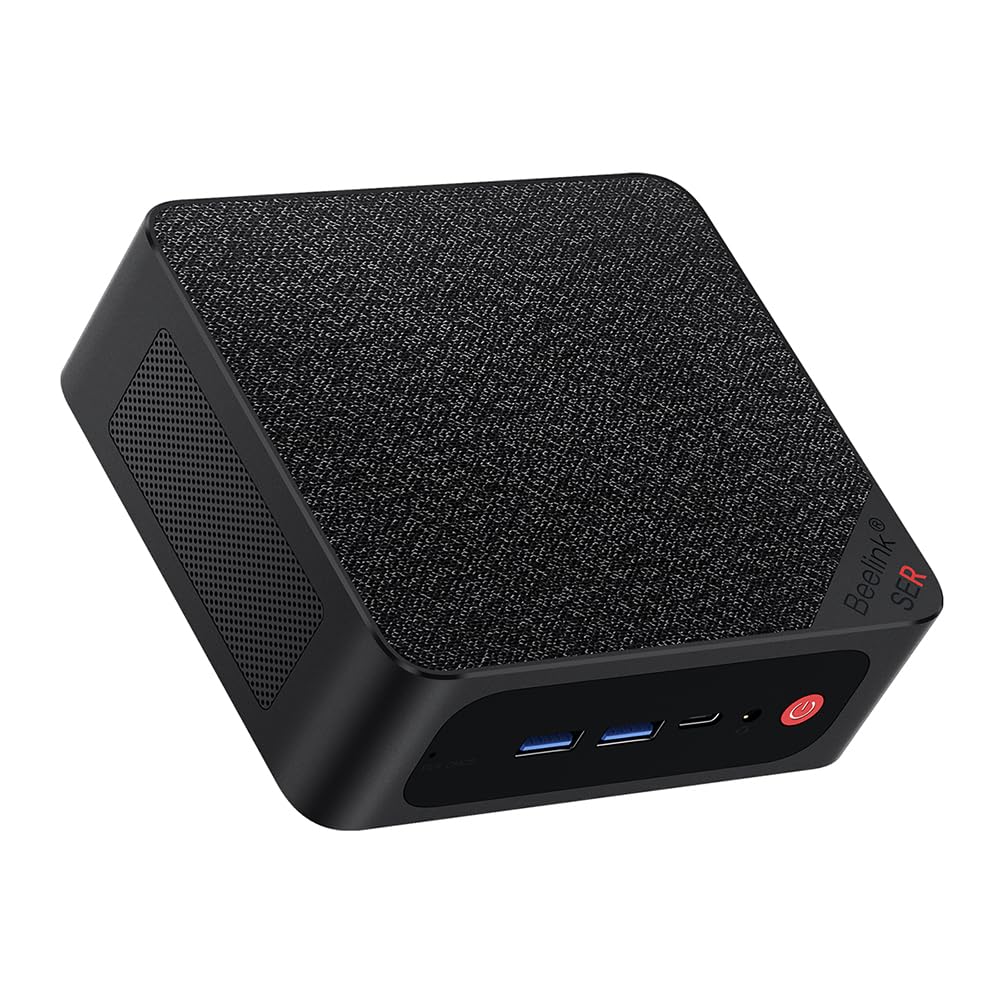 Beelink 8-Core AMD Ryzen 7 5800H Mini PC SER5 MAX |16GB DDR4|500GB NVMe M.2 SSD|Triple Display 4K@60Hz Output,Wi-Fi 6|RJ45 |Bluetooth 5.2|W-11 Gaming Office Mini Computer