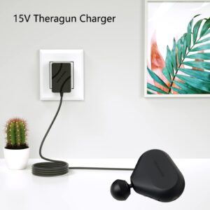 15V Massage Gun Charger for Theragun Mini,Theragun Prime AC Power Cord Adapter Model BR-GUN-002, Mini-PKG-US G4-Mini-RED-PKG-US Theragun Mini HXD302-1501500CN/ZZ HXD302-1501500US Charger Replacement