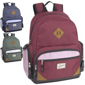 24 pack bulk laptop backpacks for travel, homeless adults nonprofit multipocket backpacks in bulk wholesale