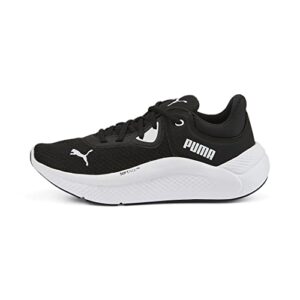 puma women's softride pro sneaker, puma black-puma white, 8.5