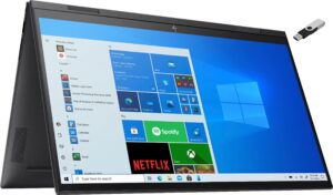 2022 hp envy 2-in-1 laptop 15.6 inch fhd touchscreen 8-core amd ryzen 7 5700u radeon graphics 32gb ddr4 1tb nvme ssd wi-fi 6 win 11 pro fingerprint backlit keyboard w/ 32gb usb drive