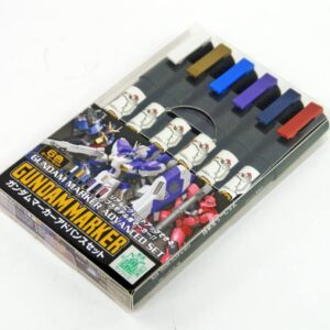 Mr Hobby GSI Creos Gundam Marker MSV Advance Set 6 Colors New white, Red gold, Light blue, Purple, Titans blue, Char pink GMS124 With Kanji LOVE Sticker, 5.98 x 5.98 x 0.5 in