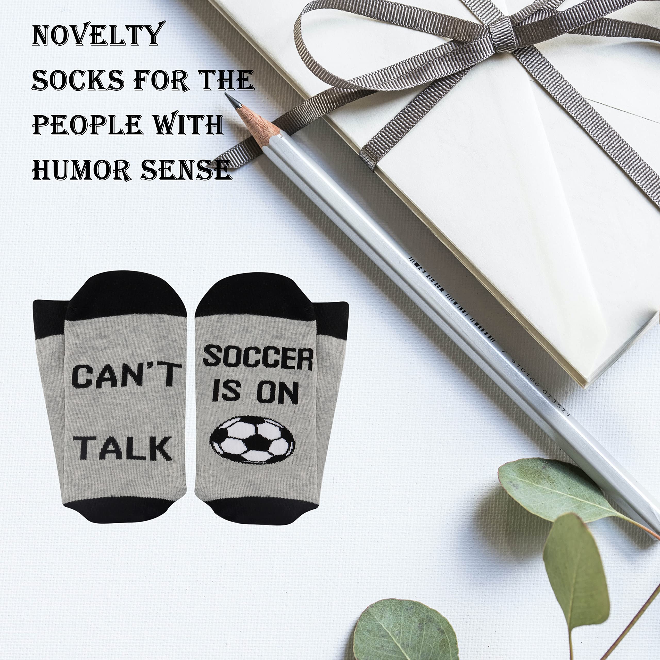 GJTIM Soccer Lover Gift Soccer Birthday Gift Can’t Talk Soccer Is On Novelty Soccer Socks for Women Men (Soccer Is On)