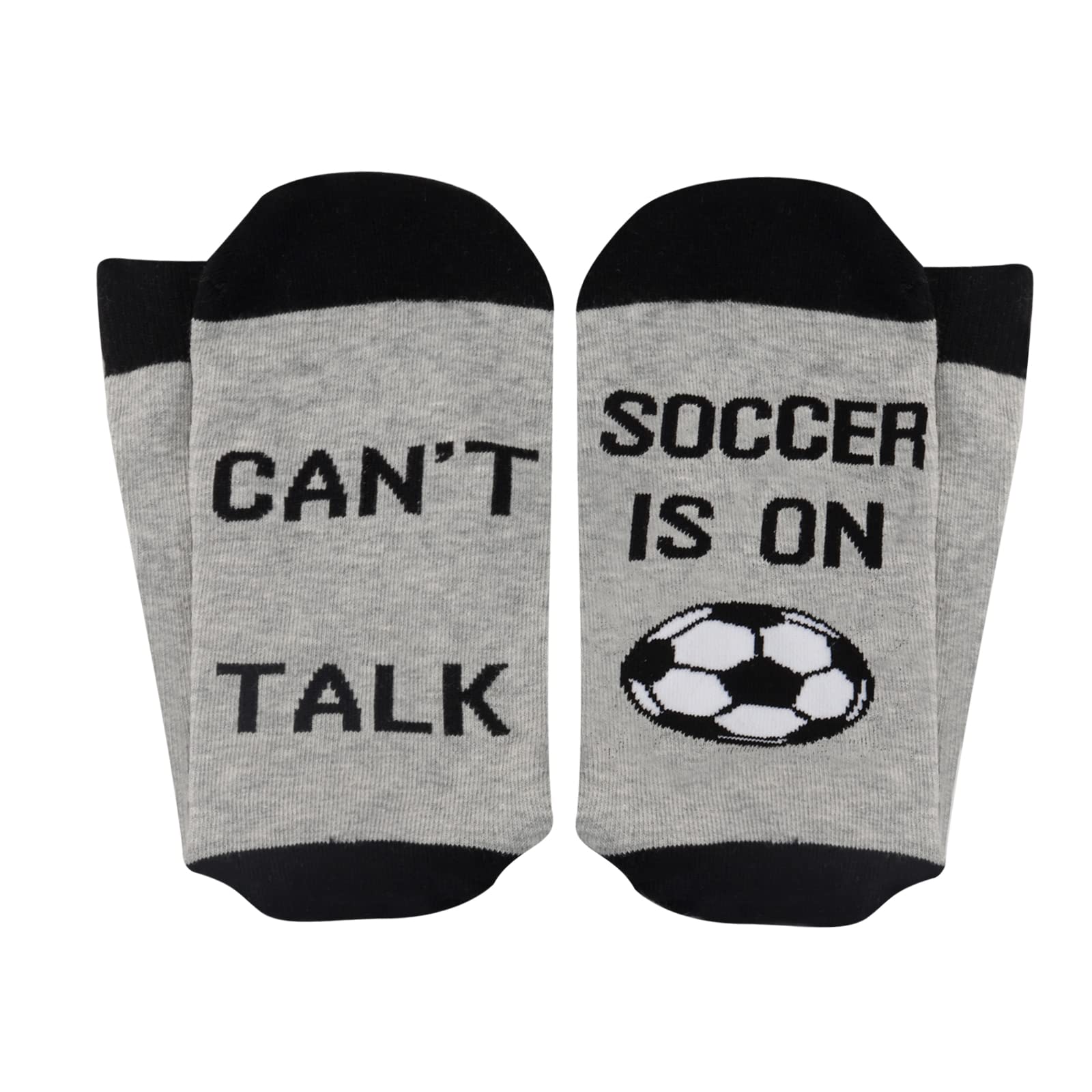 GJTIM Soccer Lover Gift Soccer Birthday Gift Can’t Talk Soccer Is On Novelty Soccer Socks for Women Men (Soccer Is On)